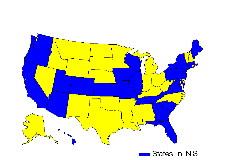 Figure 1: Map of the United States broken out by color