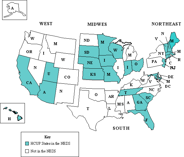 Figure 1: States participating in the 2006 NEDS