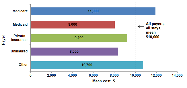 Figure 4 is a bar column chart illustrating the mean cost in dollars by payer.